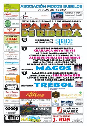 Cartel das festas de Parada de Ribeira. | FOTO: Gráficas Cars