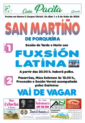 Cartel das festas de San Martiño de Porqueira. | FOTO: Gráficas Cars