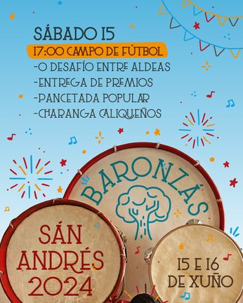 Cartel das festas de Baronzás.