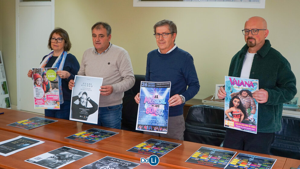 Ángeles Martínez, Amador Díaz, Carlos Gómez e Ricardo Sieiro na presentación de Nadal.