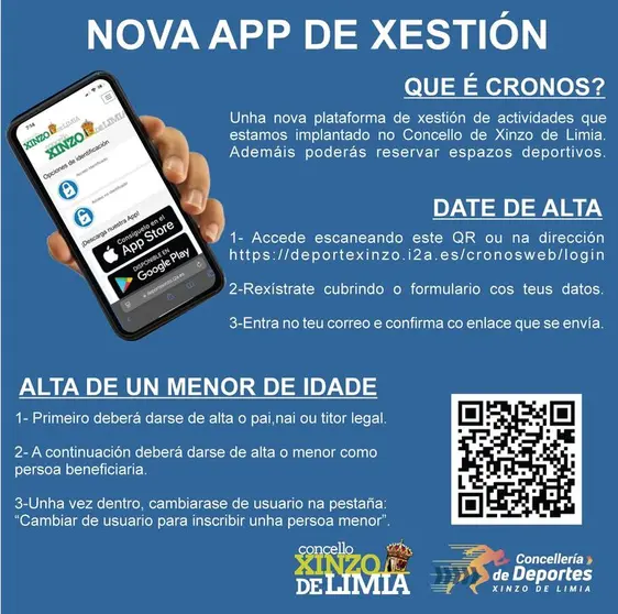 Nova app de xestión para a piscina climatizada do Concello de Xinzo.